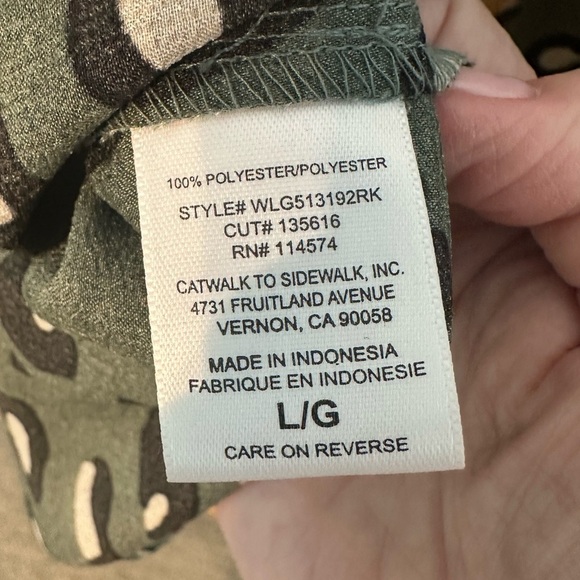 Pleione Silky Mob Wife Animal Print Blouse Size Lg Long Sleeve Beautiful Colors - Picture 5 of 10